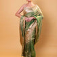 Pista Green Embellished Lace Pure Soft Tissue Silk Saree