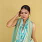 Sea Green Rangkat Khaddi Banarasi Georgette Silk Saree