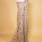 Beige Matka Linen Embroidered Suit