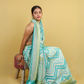 Sea Green Rangkat Khaddi Banarasi Georgette Silk Saree