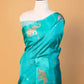Sea Green Elephant Weaving Raw Mango Silk Saree