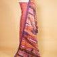 Brick Orange Matka Linen Embroidered Suit