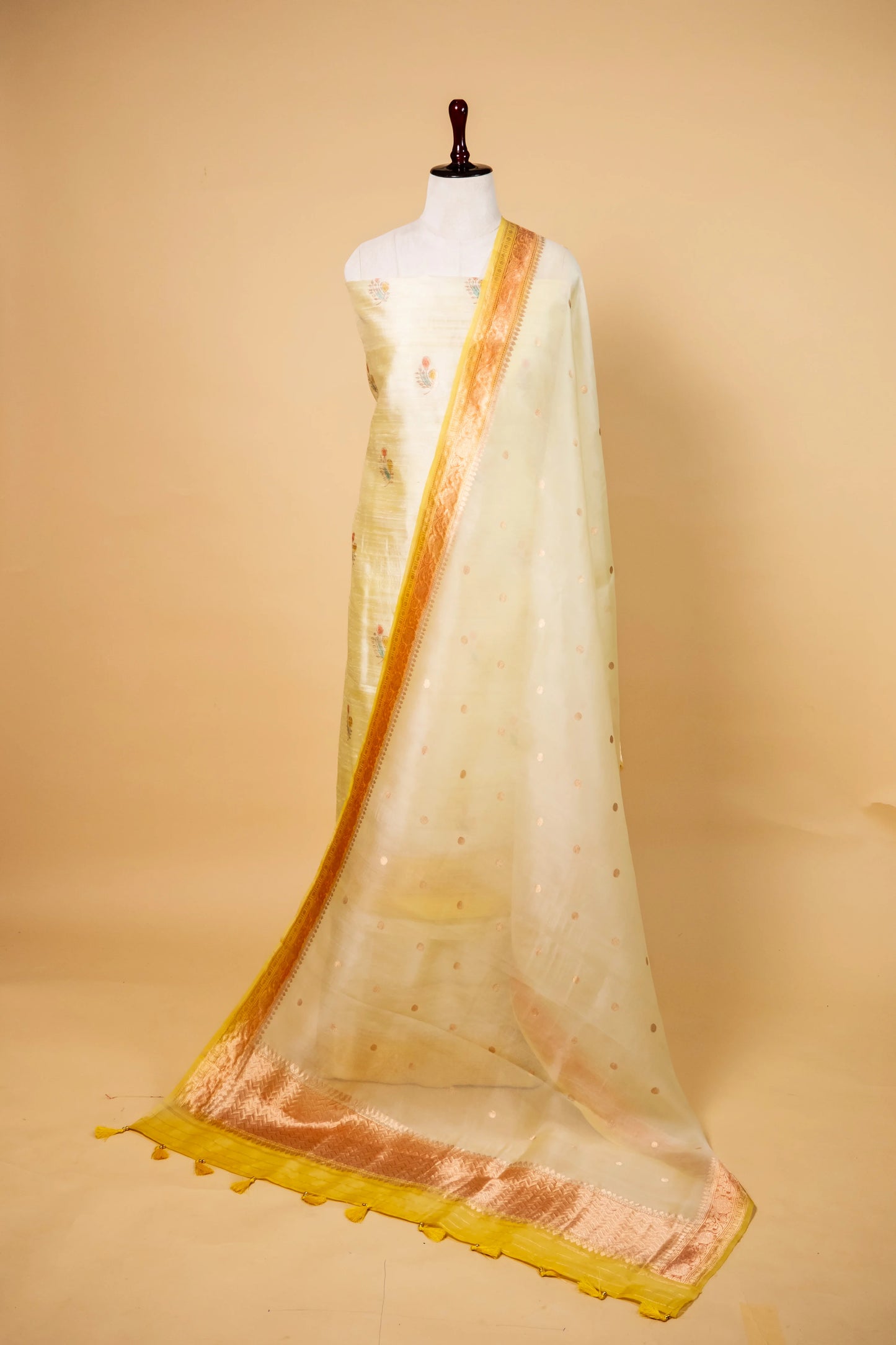 Lemon Yellow Handwoven Raw Silk suit