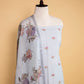 Light Blue Pure Linen Embroidered Suit