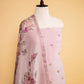 Light Pink Pure Linen Embroidered Suit