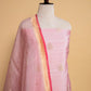 Peachy Pink Handwoven Raw Silk suit