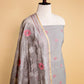 Light Grey  Embroidered Mul Cotton Suit