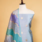 Powder Blue Handwoven Chiniya Silk Suit