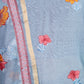 Powder Blue Embroidered Mul Cotton Suit