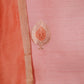 Peach Handwoven Chiniya Silk Suit