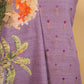 Purple Matka Linen Embroidered Suit