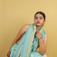 Sea Green Rangkat Khaddi Banarasi Georgette Silk Saree