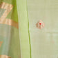 Pista Green Handwoven Chiniya Silk Suit