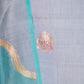 Powder Blue Handwoven Chiniya Silk Suit