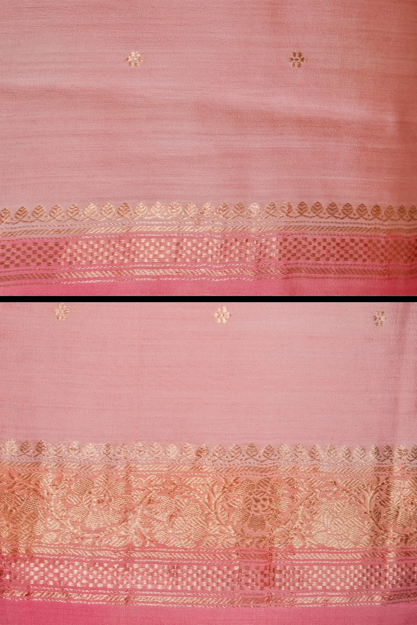 Peach Handwoven Chiniya Silk Suit