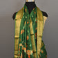 Green Floral print sequence tussar banarasi silk saree