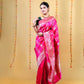 Rani pink sona rupa kadhwa katan banarasi silk saree