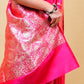 Rani pink sona rupa kadhwa katan banarasi silk saree