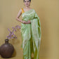 Pista green Tissue Katan silk banarasi saree