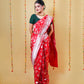 Sinduri Red Rupa Zari Katan Banarasi Silk Saree