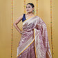 Metallic Purple Tissue Banarasi Silk Saree