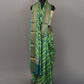 Forest Green Hand Block Chanderi Silk Saree