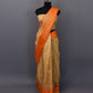 Water Gold Orange Border Tissue Banarasi Silk Saree