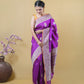 Purple Kadhua Woven Katan Banarasi Silk Saree