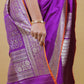 Purple Kadhua Woven Katan Banarasi Silk Saree