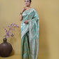 Light Pista Kadhua Jungla Katan Banarasi Silk Saree