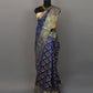 Royal Blue Woven Cotton Banarasi Saree