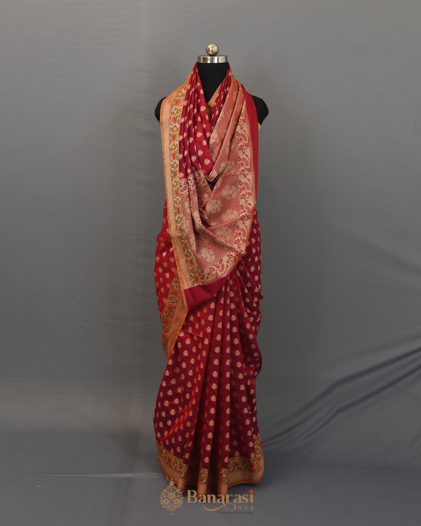 Light Magenta  Woven Cotton Banarasi Saree