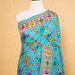 Sky Blue Ghatchola Bandhani Georgette Silk Saree