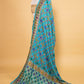 Sky Blue Ghatchola Bandhani Georgette Silk Saree