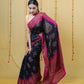 Navy and Rani Chanderi Bandhani Silk Saree