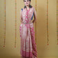 Flamingo Pink Khaddi Banarasi Georgette Silk Saree