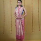 Flamingo Pink Khaddi Banarasi Georgette Silk Saree