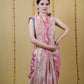 Flamingo Pink Khaddi Banarasi Georgette Silk Saree