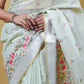 Light Green Tissue Embroidery Saree