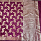 Magenta Chanderi Tiger Zari Woven Saree