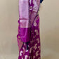 Magenta Chanderi Tiger Zari Woven Saree