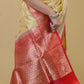 Beige & Red Border Kadhua Katan Banarasi Silk Saree