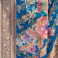 Premium Floral Blue Katan Silk Saree