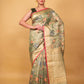 Pista Green Multi Resham Handwoven Kota Tissue Saree