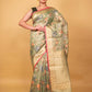 Pista Green Multi Resham Handwoven Kota Tissue Saree