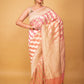 Peach & Pink Shaded Khaddi Banarasi Georgette Silk Saree