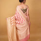 Peach & Pink Shaded Khaddi Banarasi Georgette Silk Saree