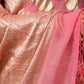 Peach & Pink Shaded Khaddi Banarasi Georgette Silk Saree