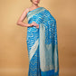 Peacock Blue Khaddi Banarasi Georgette Silk Saree