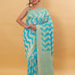 Green & Blue Shaded Khaddi Banarasi Georgette Silk Saree